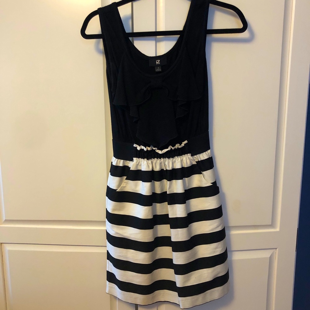 🖤Black and White Striped Dress🤍